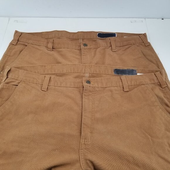 2 of CARHARTT Mens CARPENTER DUNGAREE FIT Brown/Khaki Work Pants 383-51 44x 30 - Picture 4 of 9